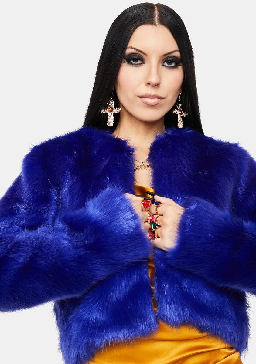 Blue Blood Faux Fur Jacket