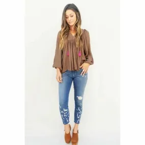 Blue Boheme Dalhia Tunic Chocolate