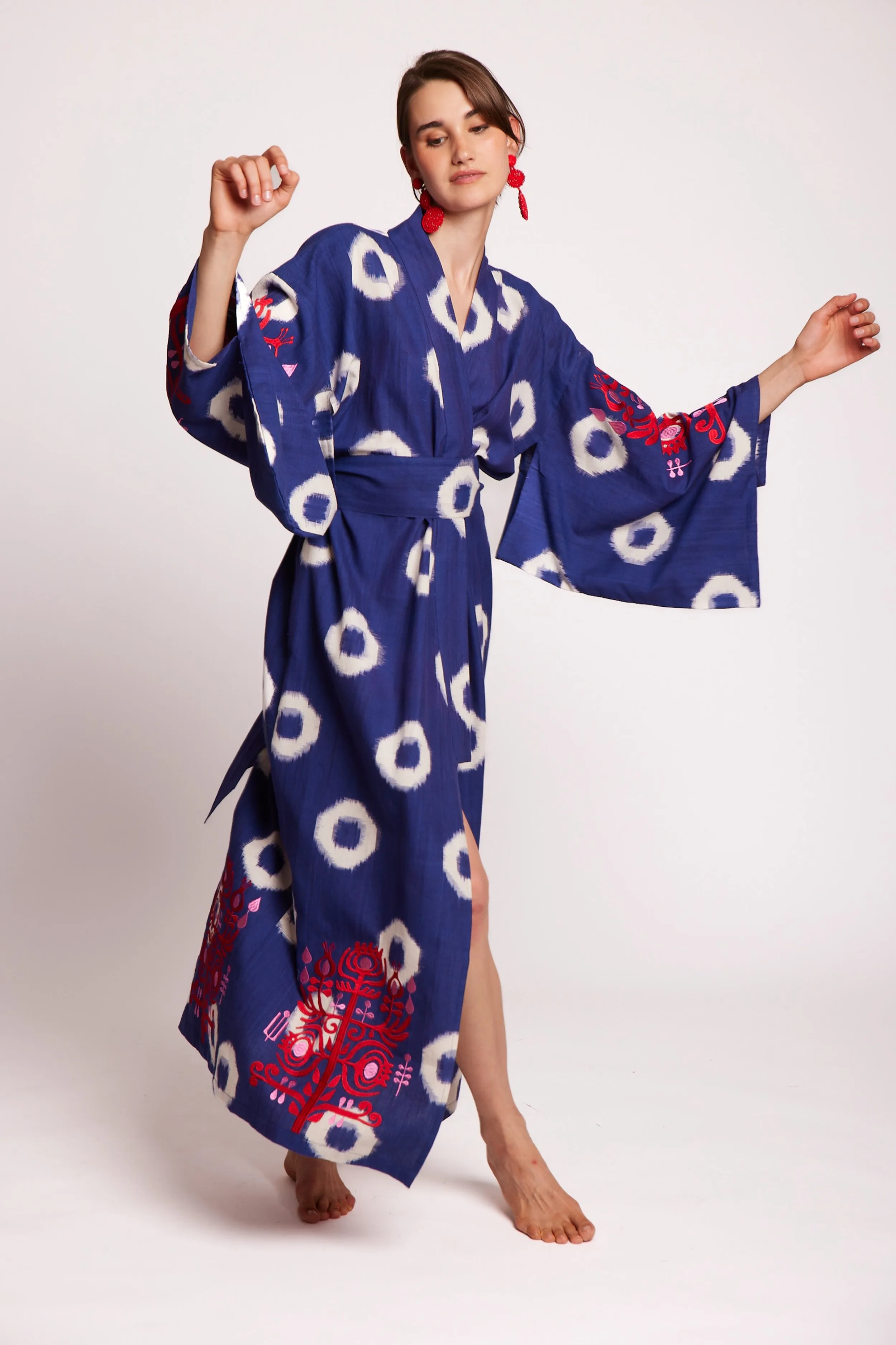 Blue Manda Naya Kimono