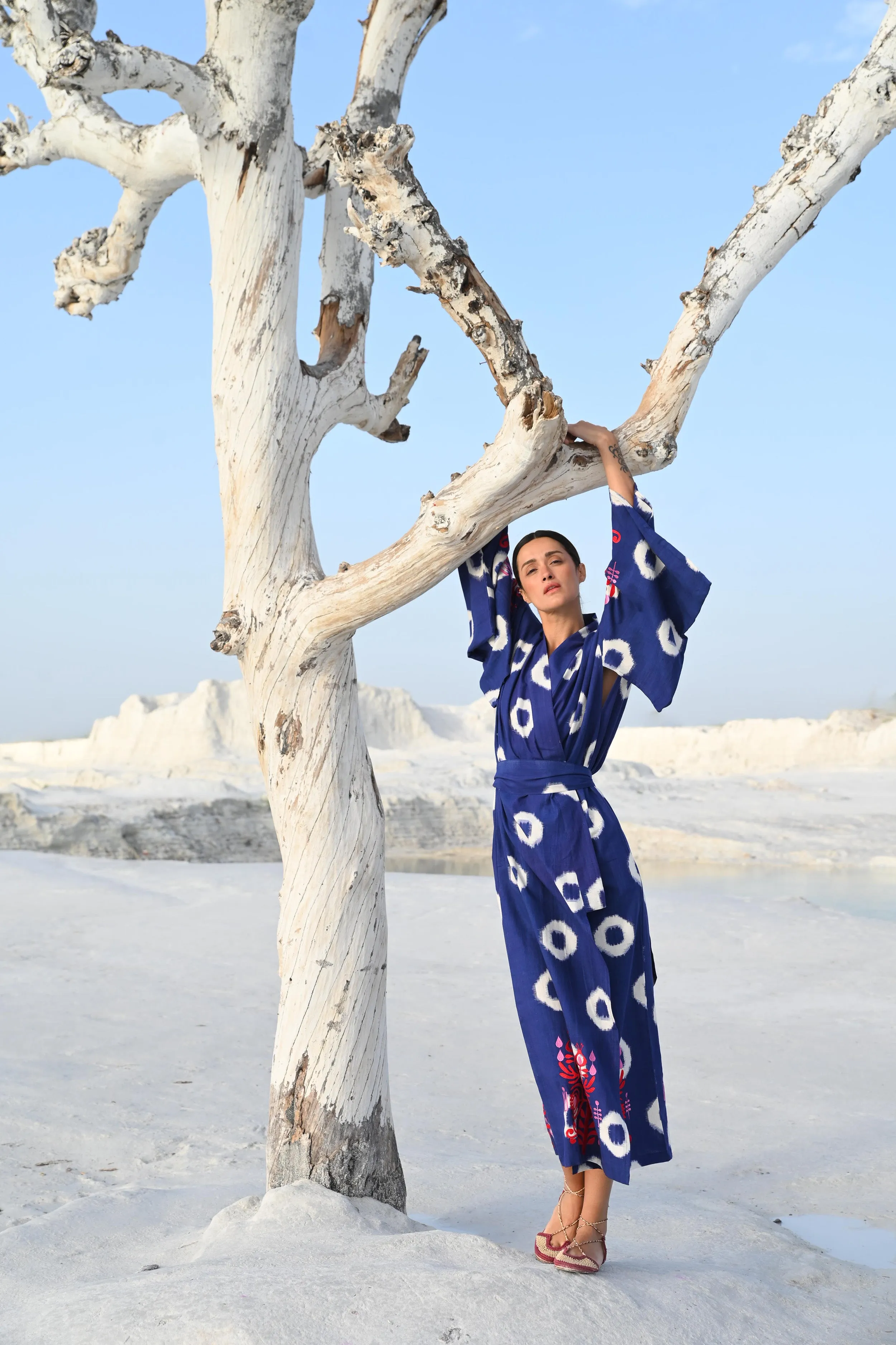 Blue Manda Naya Kimono