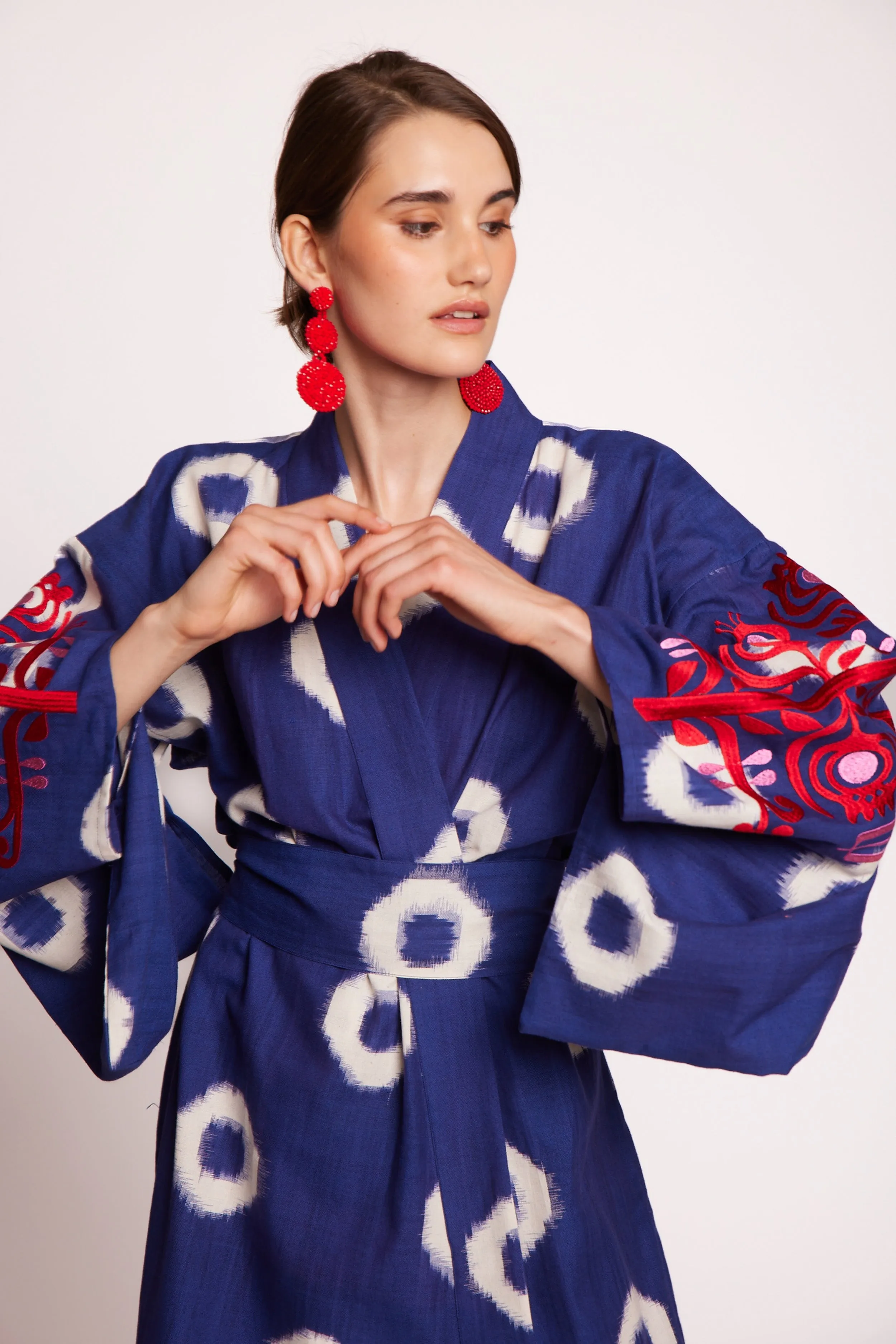 Blue Manda Naya Kimono