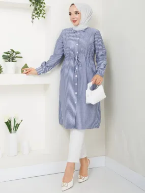 Blue Striped Turkish Top