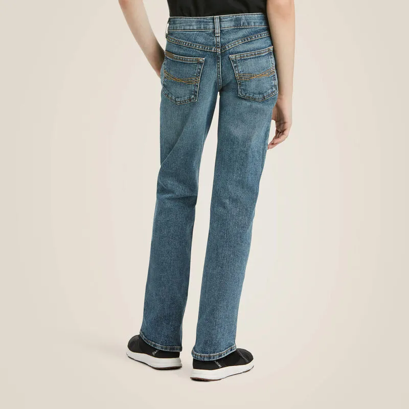 Boys Ariat 10023449 B5 Slim Stretch Legacy Stackable Straight Leg Jean