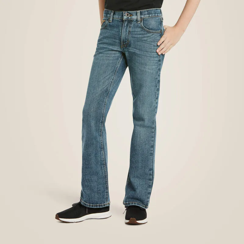Boys Ariat 10023449 B5 Slim Stretch Legacy Stackable Straight Leg Jean