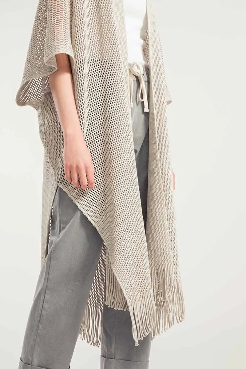 Brisa Recycled Cotton Fishnet Kimono