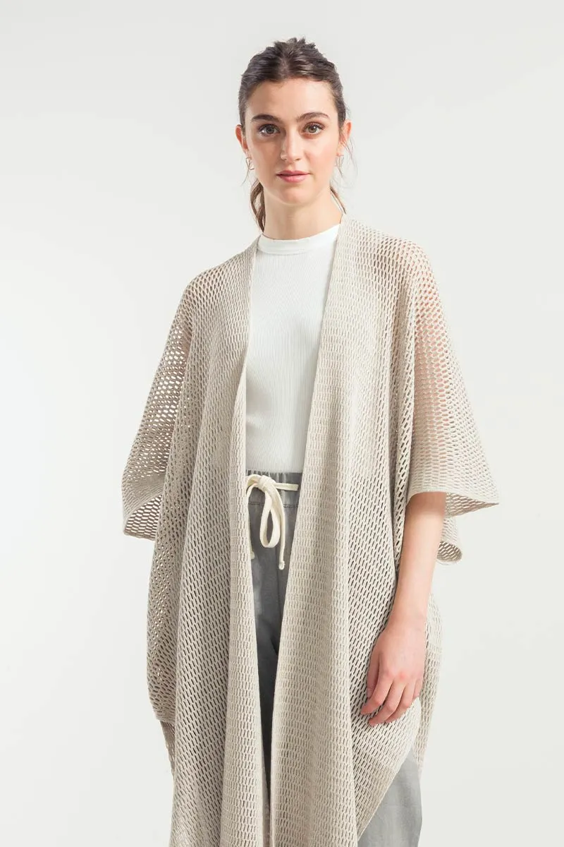 Brisa Recycled Cotton Fishnet Kimono