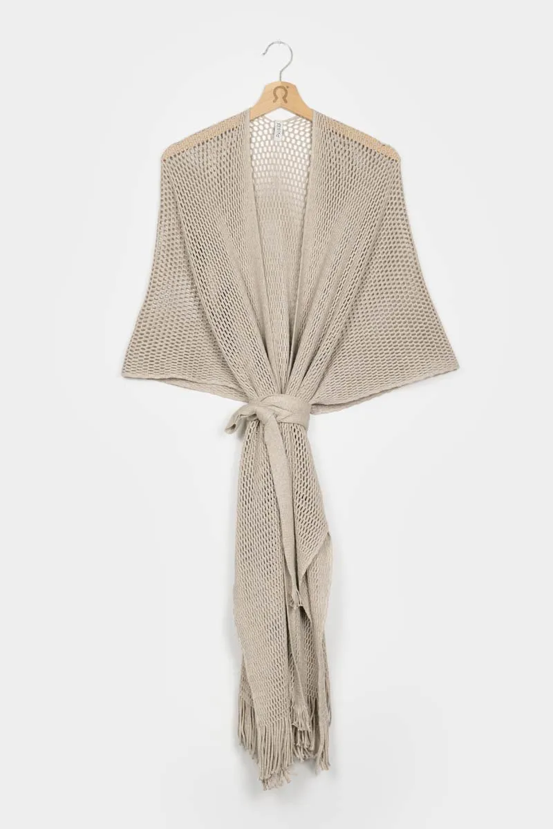 Brisa Recycled Cotton Fishnet Kimono