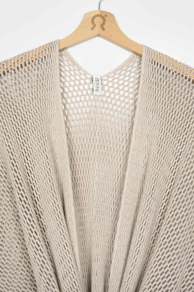 Brisa Recycled Cotton Fishnet Kimono