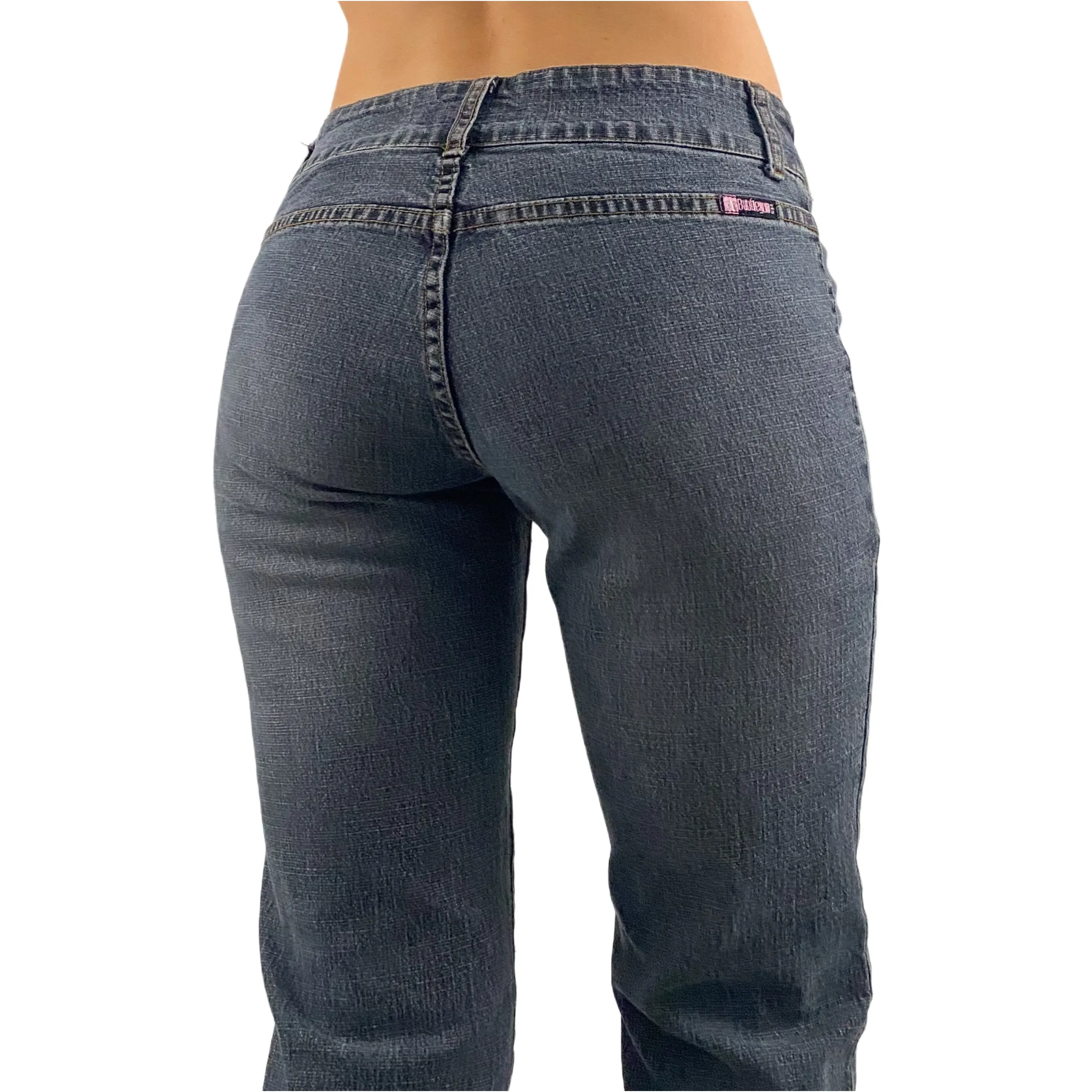 Bubblegum Satin Pocket Jeans (XS)