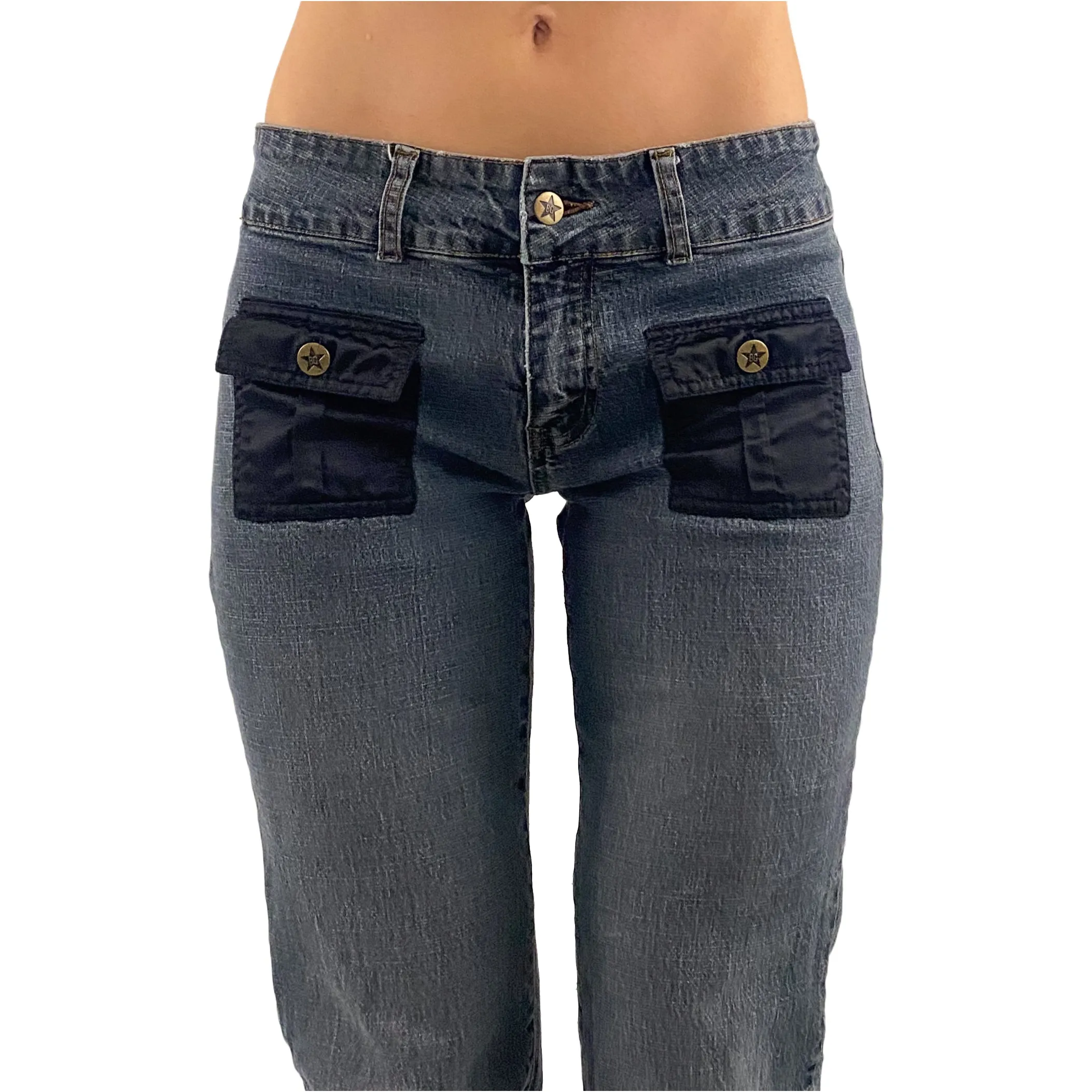 Bubblegum Satin Pocket Jeans (XS)