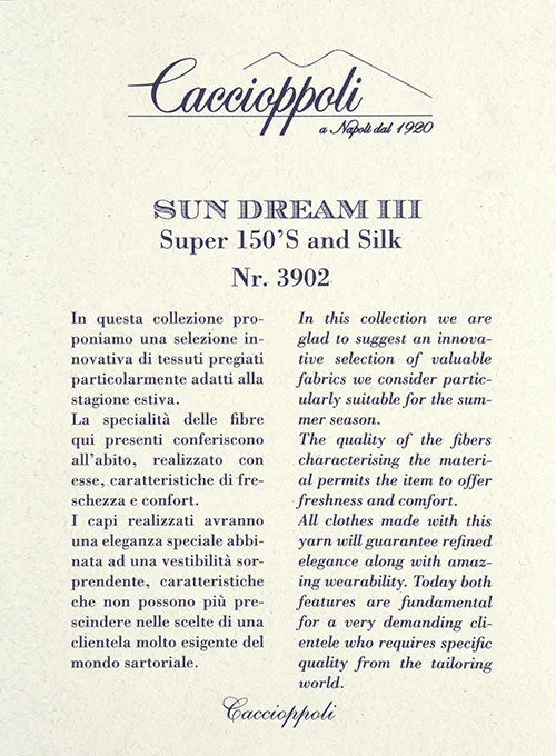 Caccioppoli Sun Dream Amicci Royal Blue Wool Silk Jacket
