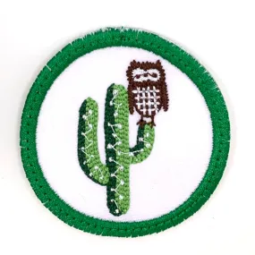 Cactus Owl Iron-on Patch