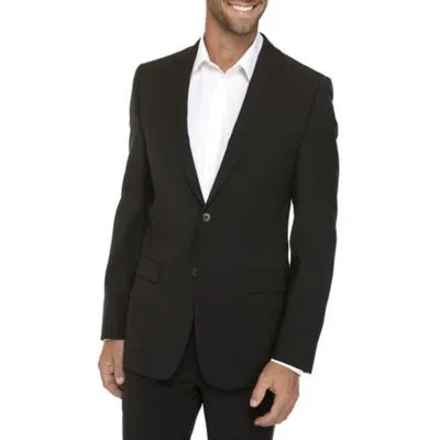 Calvin Klein Mens Slim fit Sport Coat Blazer 38 R Black Solid Stretch