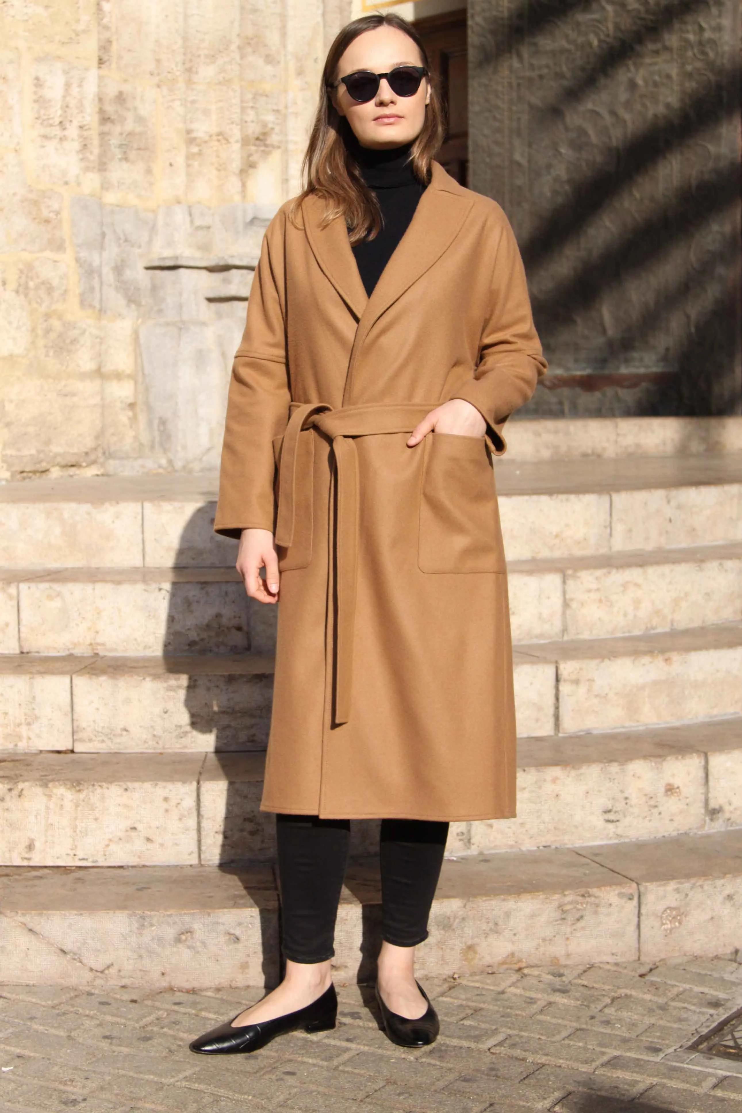 Camel Cashmere Coat VALENTINA