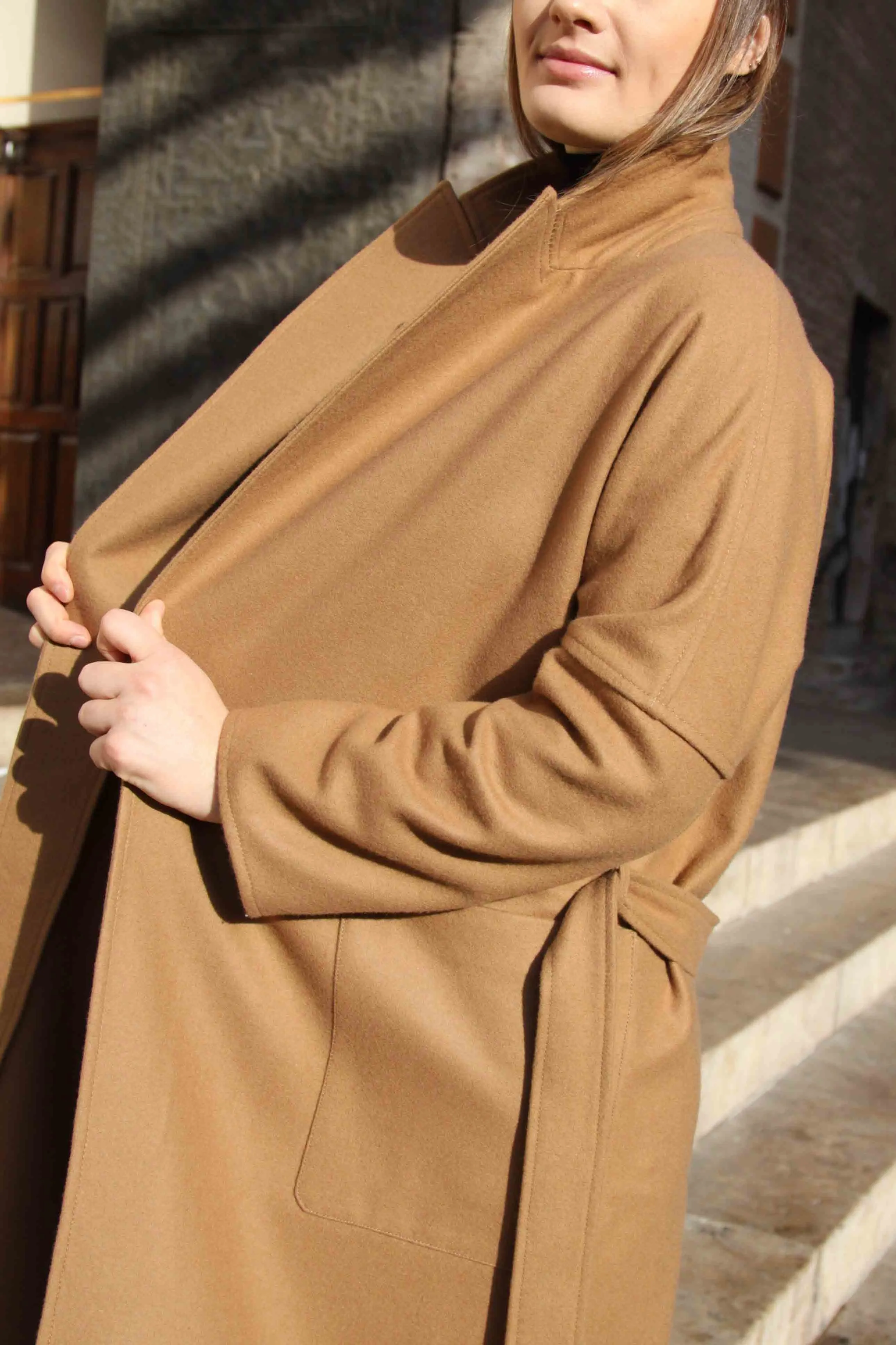 Camel Cashmere Coat VALENTINA