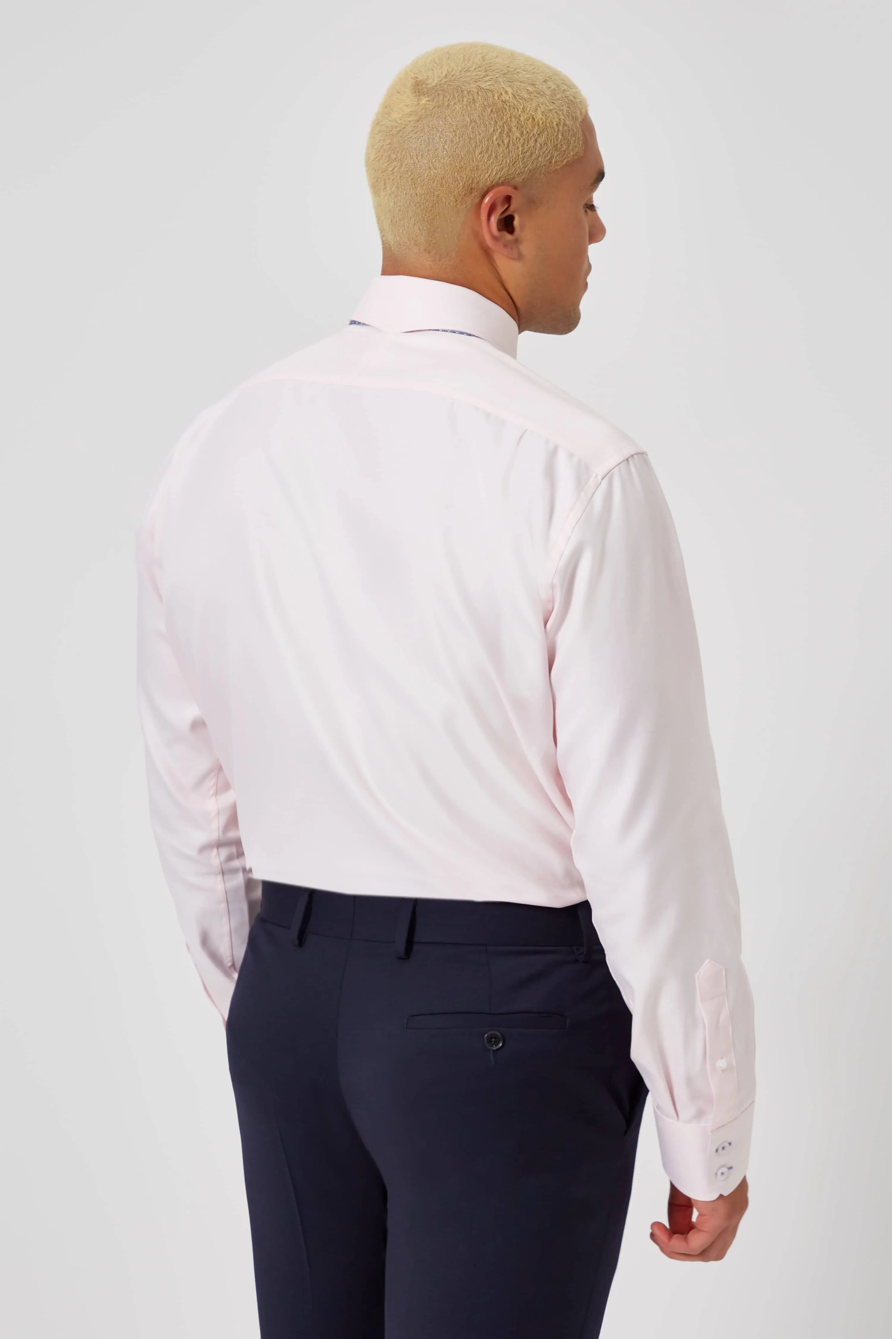 Canfield Slim Fit Pink Cotton Single Cuff Shirt - ARCHIVE