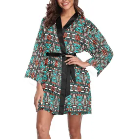 Captive Winter Long Sleeve Satin Robe