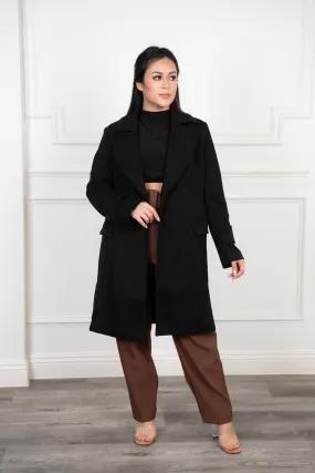 Carmen Black Solid Coat