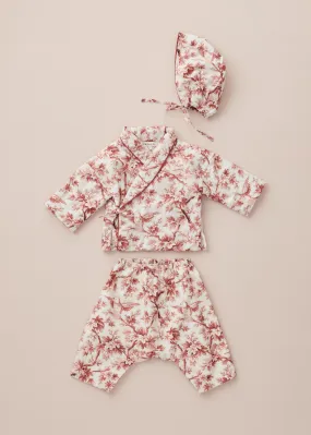 CASSIUS COTTON BABY SET - PINK TREE TOP PRINT