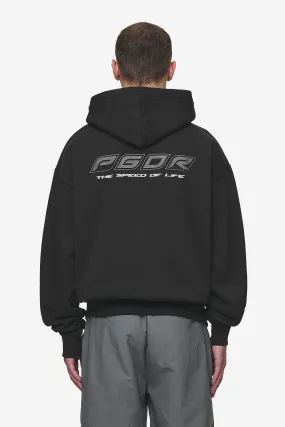 Charles Oversized Sweat Jacket Washed Black