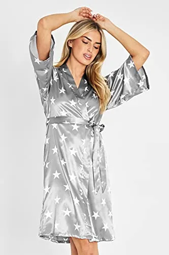 CityComfort Kimono Dressing Gowns, Women's Satin Robe, Ladies Dressing Gowns
