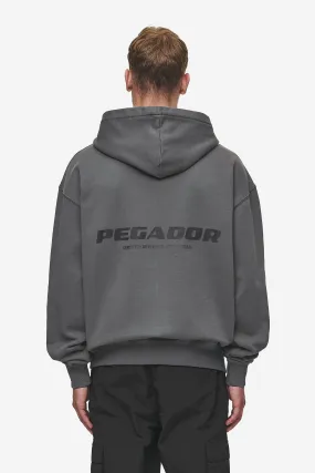 Colne Logo Oversized Sweat Jacket Washed Anthracite Black