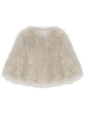 cropped feather jacket