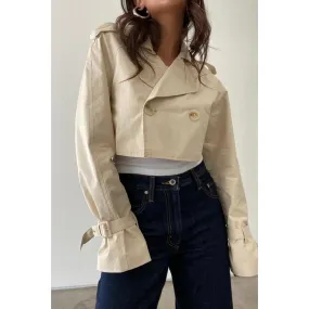 Cropped trench coat