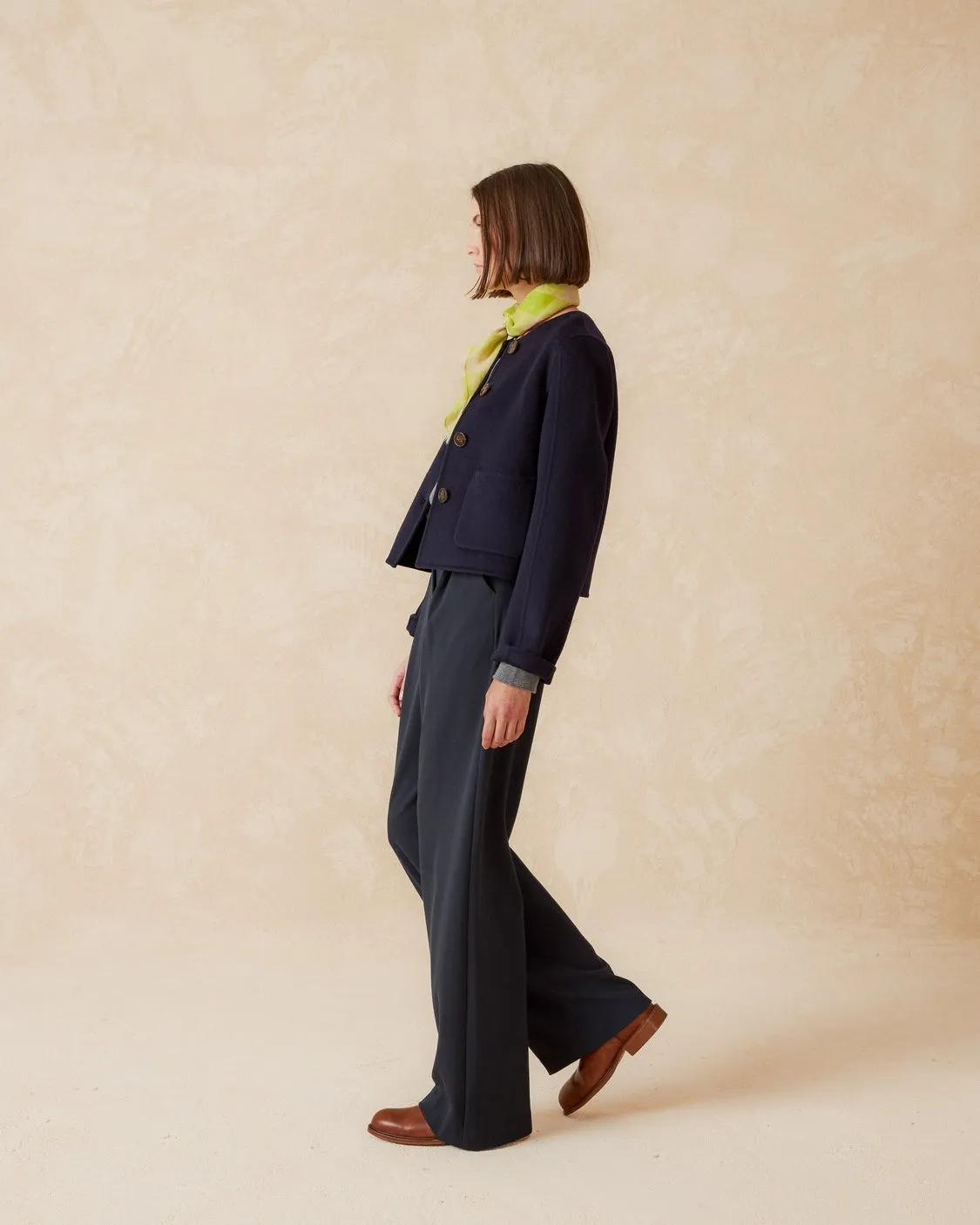 CROPPED WOOL JACKET - INDI&COLD
