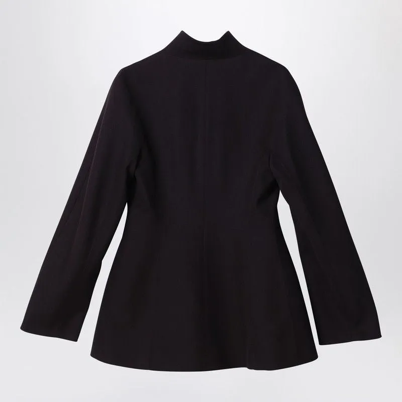 DARK PURPLE GRAIN DE POUDRE WOOL JACKET