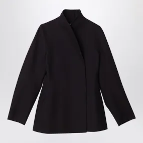 DARK PURPLE GRAIN DE POUDRE WOOL JACKET
