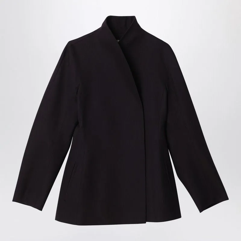DARK PURPLE GRAIN DE POUDRE WOOL JACKET