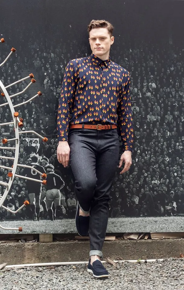 Dripping Diamond Navy Zephyr Shirt