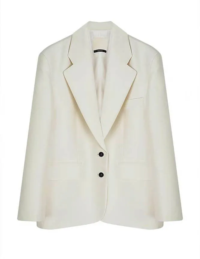 ELINOR WOOL SILK BLAZER IVORY