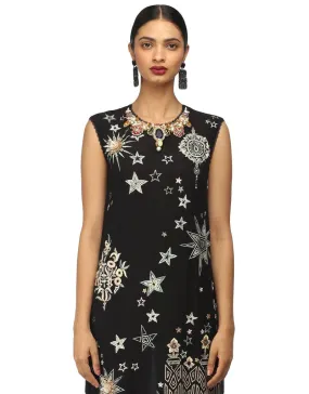 Embroidered Tunic- Black