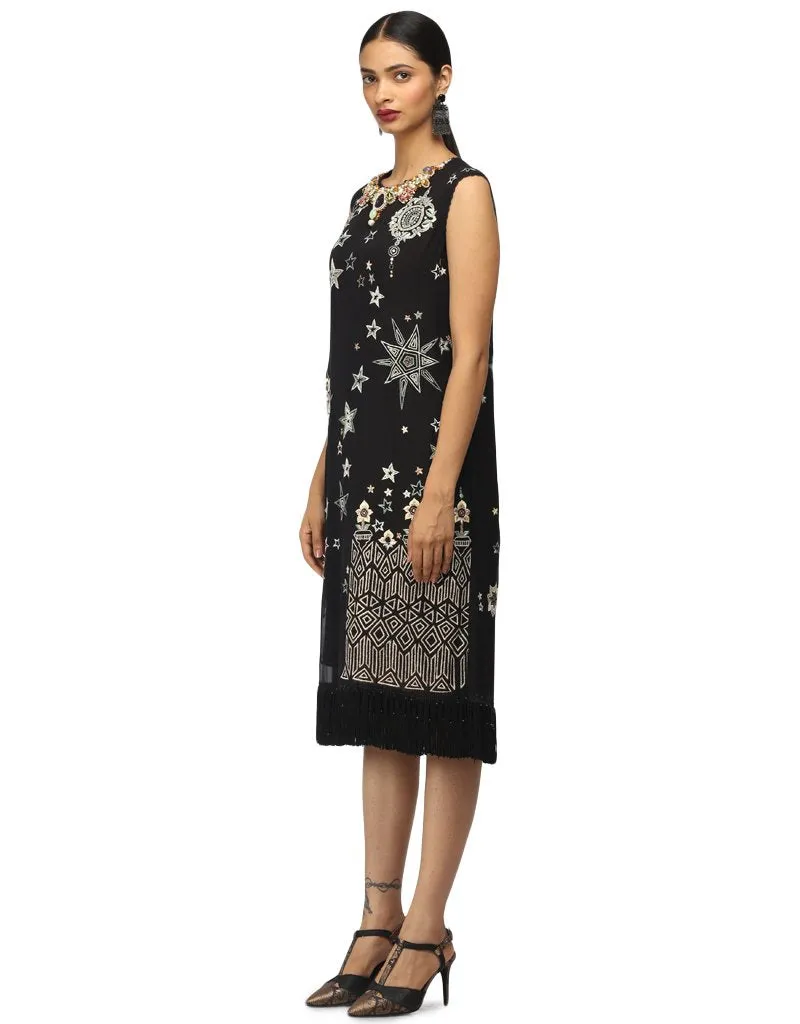 Embroidered Tunic- Black
