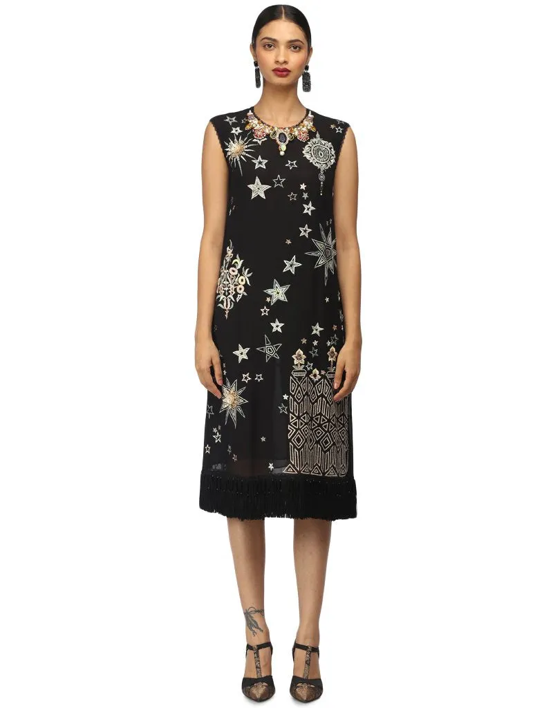 Embroidered Tunic- Black