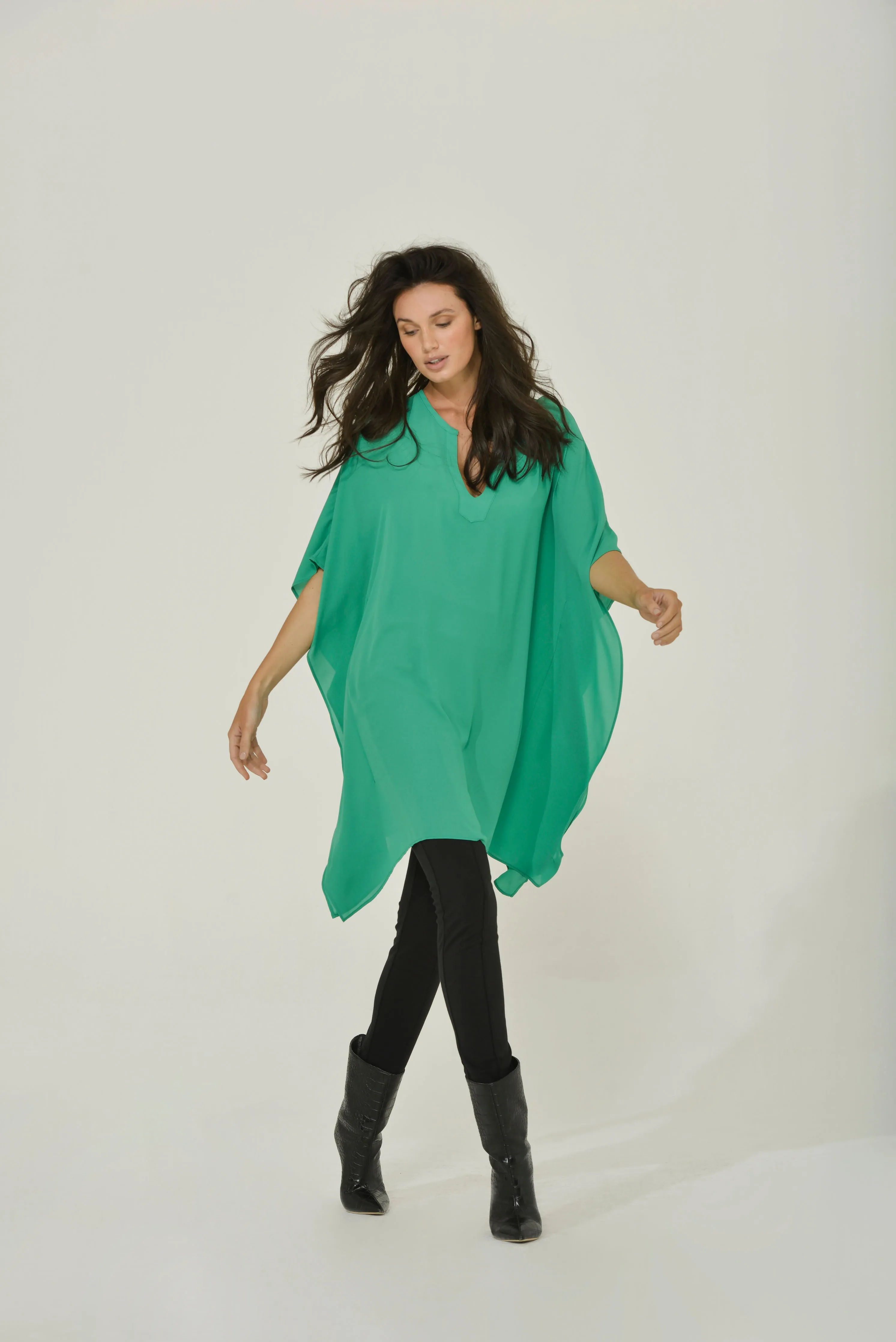 Emerald Green Caftan Tunic Dress