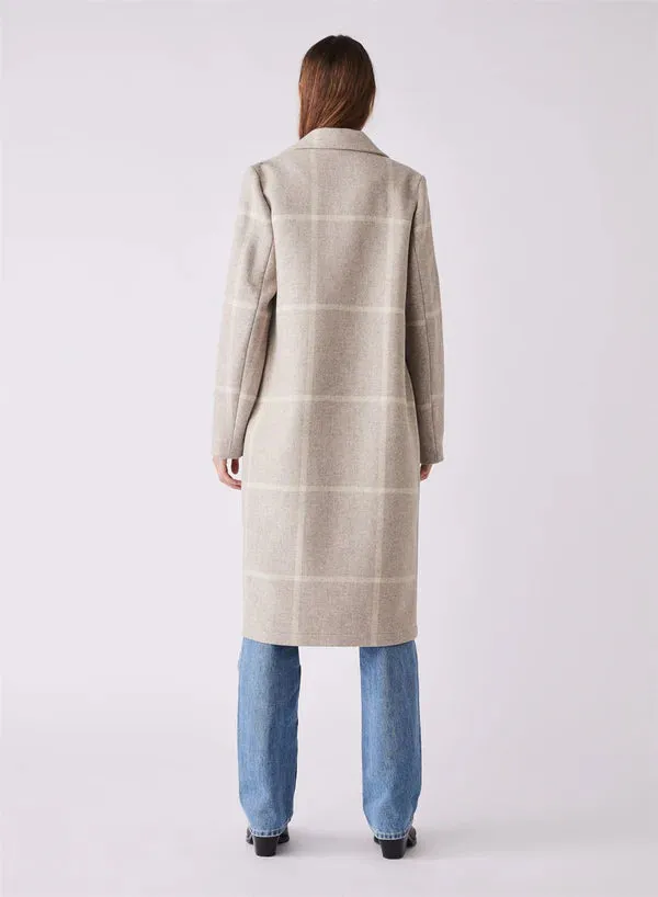 Esmaee' Blanca Coat - Beige Check
