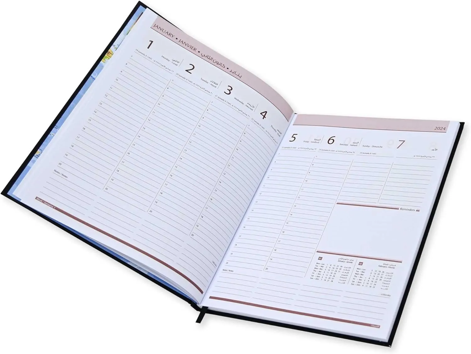 FIS Pocket Diary 2024 (Arabic/English) Grey