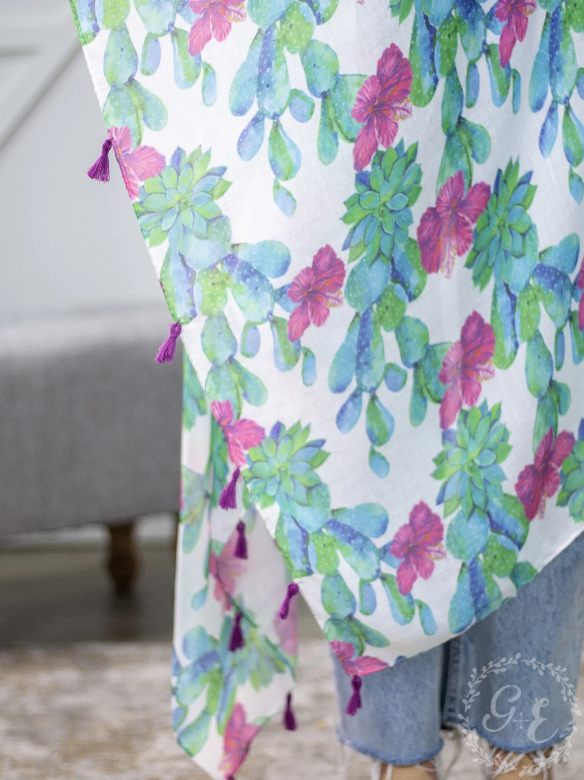Floral Cactus Vest