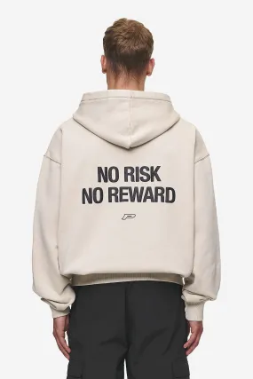 Fox Oversized Sweat Jacket Washed Light Beige