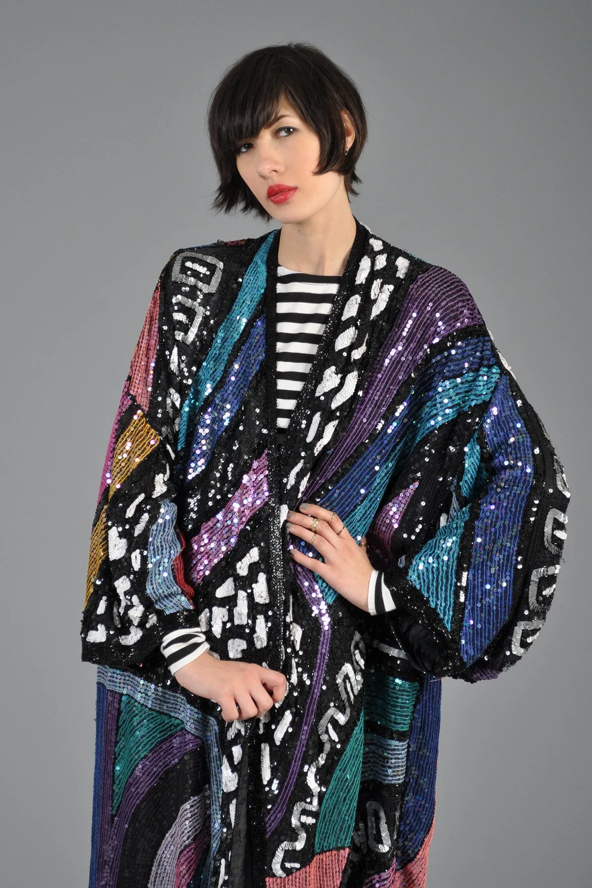 Geometric Sequin Trophy Jacket
