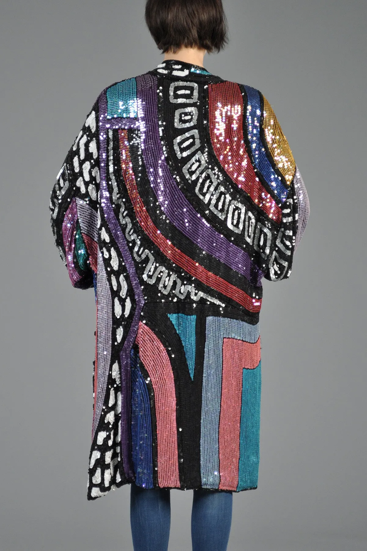 Geometric Sequin Trophy Jacket
