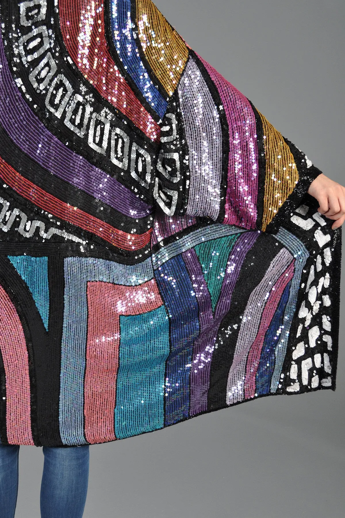 Geometric Sequin Trophy Jacket