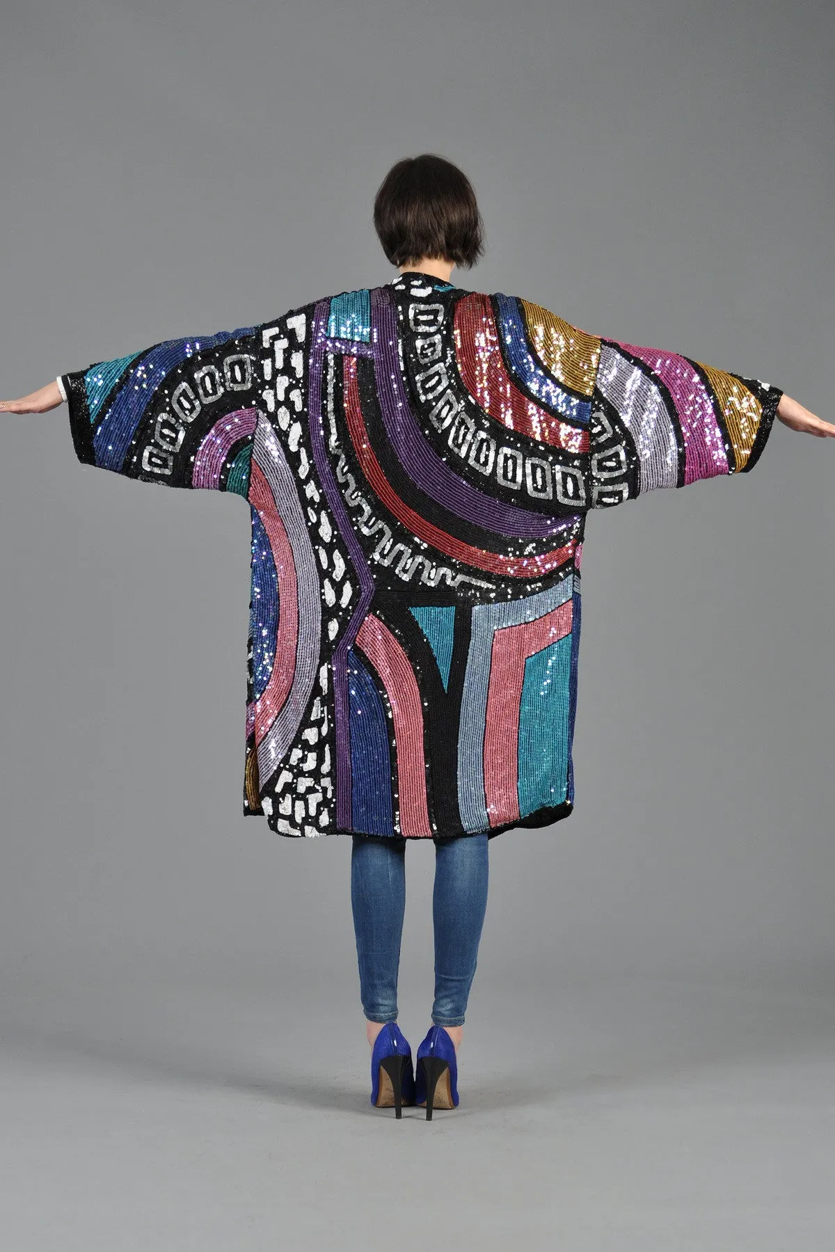 Geometric Sequin Trophy Jacket