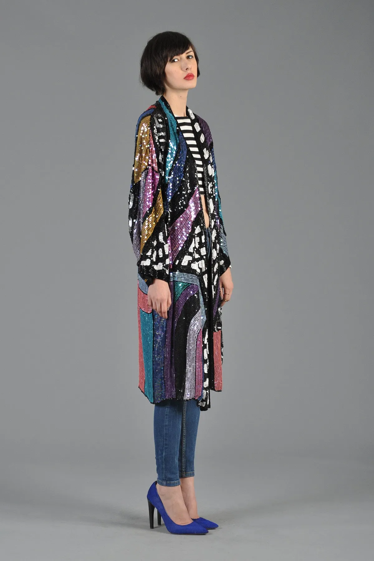 Geometric Sequin Trophy Jacket