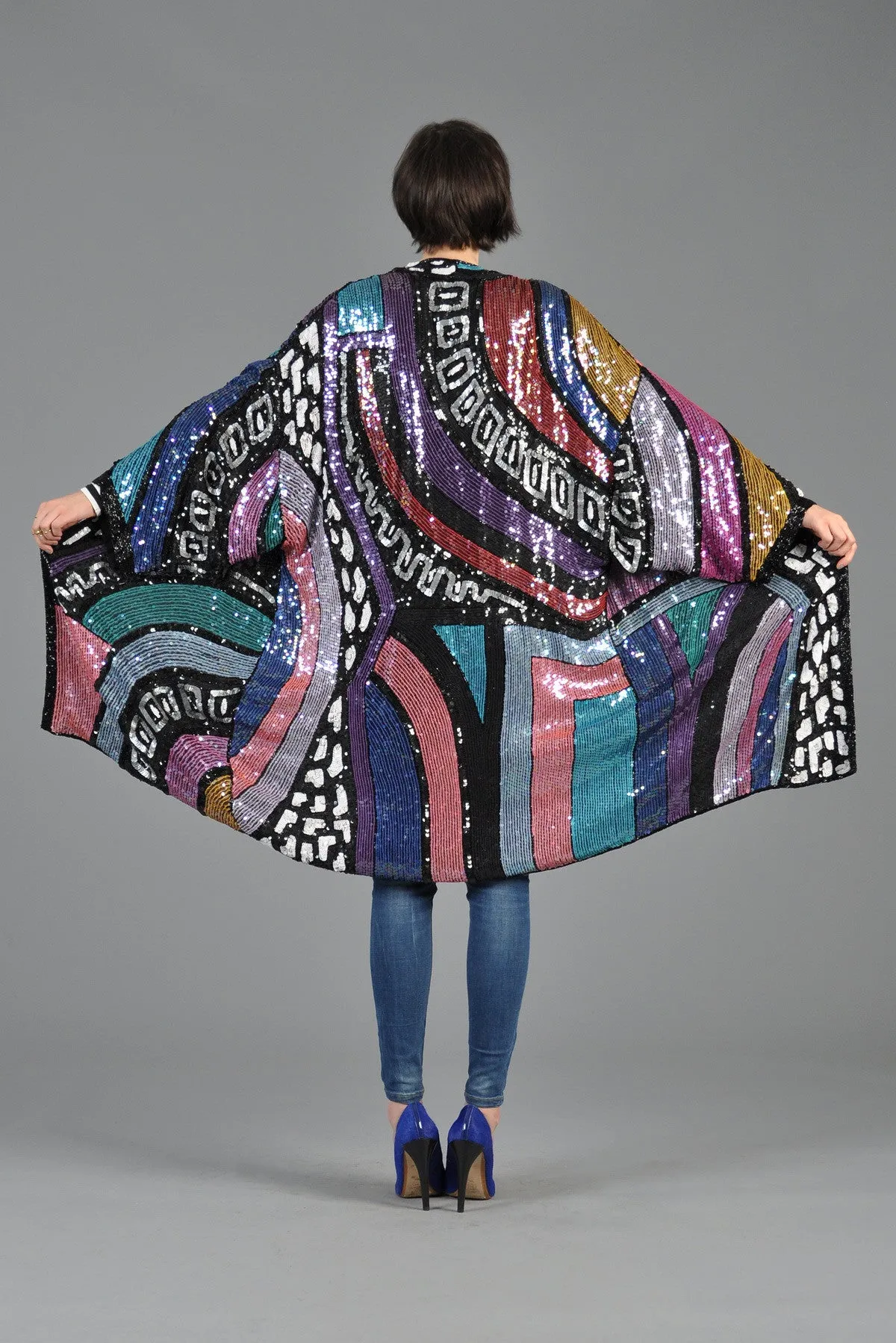 Geometric Sequin Trophy Jacket