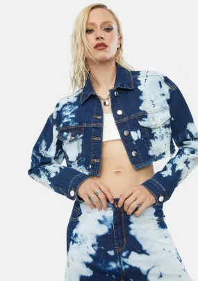 Get Inspired Tie Dye Cropped Jacket