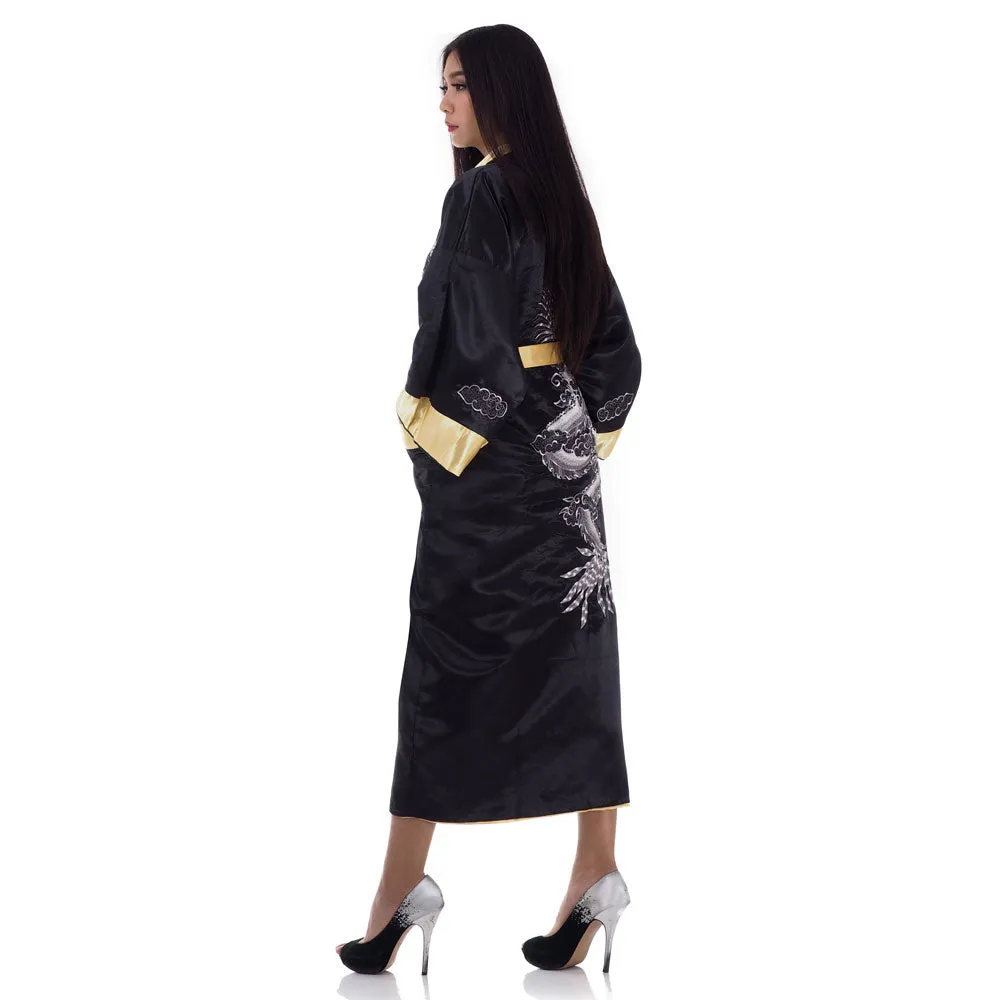 Golden Phoenix Women’s Reversible Kimono Robe
